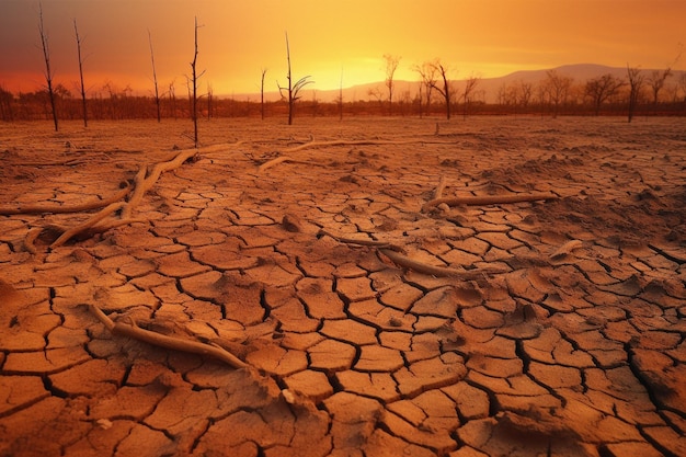 As alterações climáticas fazem com que os níveis de CO aumentem e as secas devastem