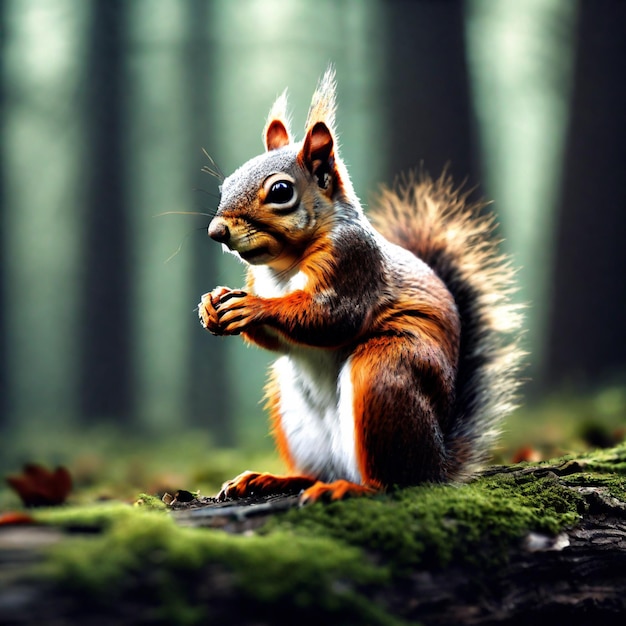 As aventuras do esquilo na floresta, um conto da floresta