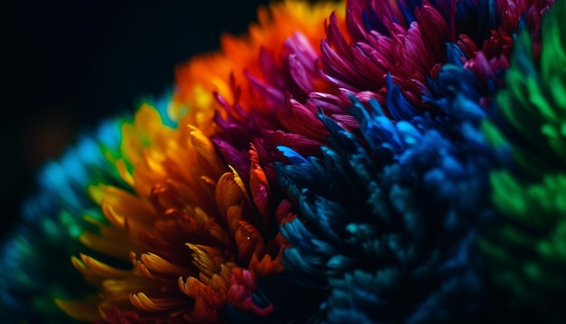 Foto as cores vibrantes de um buquê de flores silvestres trazem a beleza do verão gerada pela ia