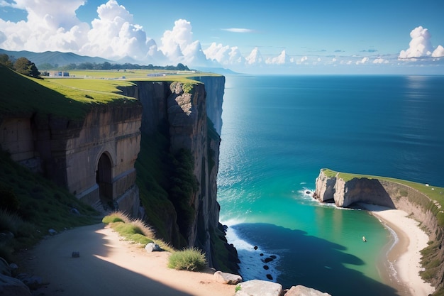 As falésias da costa da irlanda