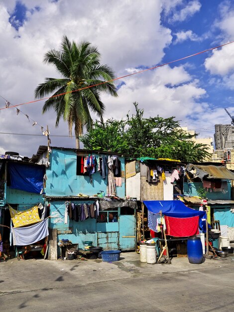 As favelas da cidade de manila nas filipinas