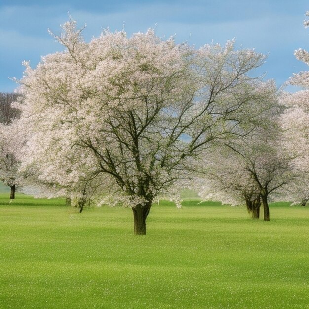 As flores adornam a cerejeira em budos de cores roxas com fundo luxuoso