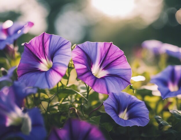 Foto as flores da glória da manhã