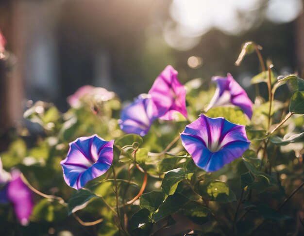 Foto as flores da glória da manhã