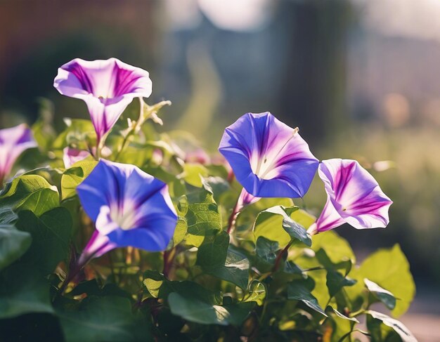 Foto as flores da glória da manhã