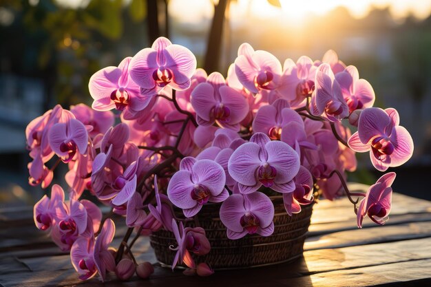 As flores das orquídeas crescem selvagens na natureza, fotografia publicitária profissional