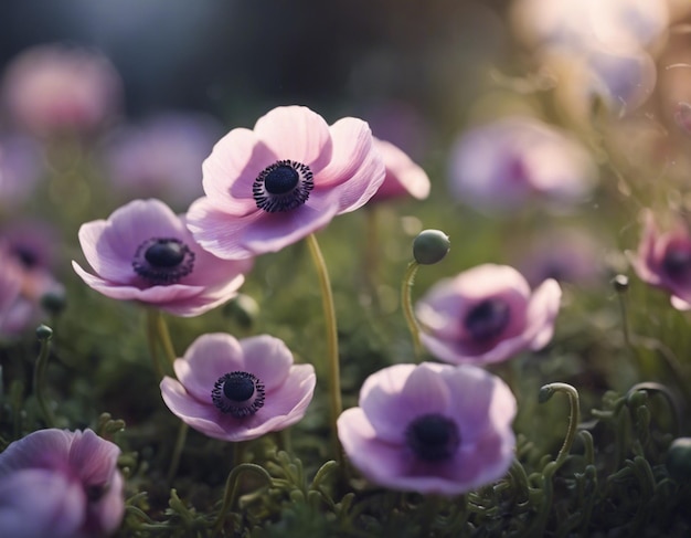 As flores de uma anémona