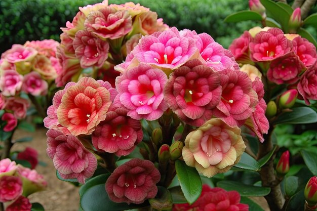 As flores rosa e carmesim do Adenium obesum Generative AI