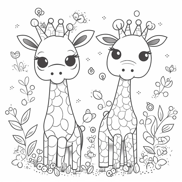 Girafa Kawaii para colorir by PoccnnIndustriesPT on DeviantArt