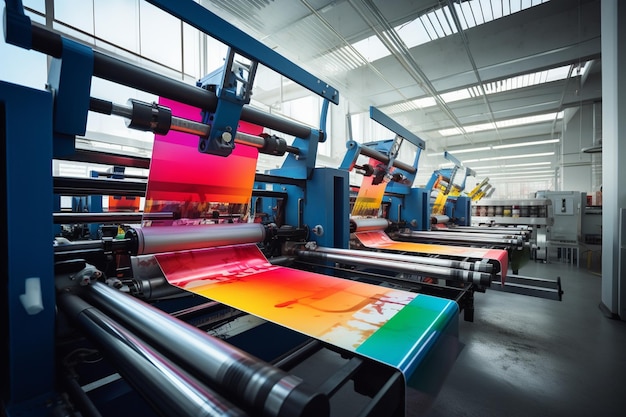 As impressoras modernas criam documentos coloridos em ambientes fechados