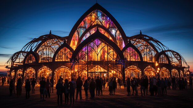 Foto as luzes no mercado são um dos destaques do festival.