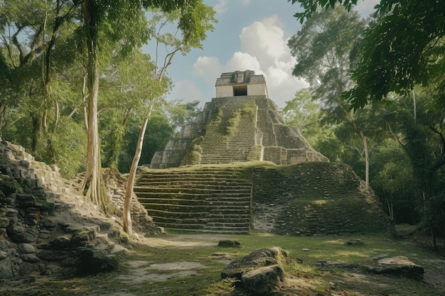 As maravilhas da antiga civilização maia e a arquitetura hipnotizante no coração da selva uma viagem visual através da mística da herança pré-colombiana e ruínas monumentais