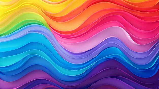 As ondas coloridas do arco-íris são uma ótima maneira de adicionar cor à sua parede