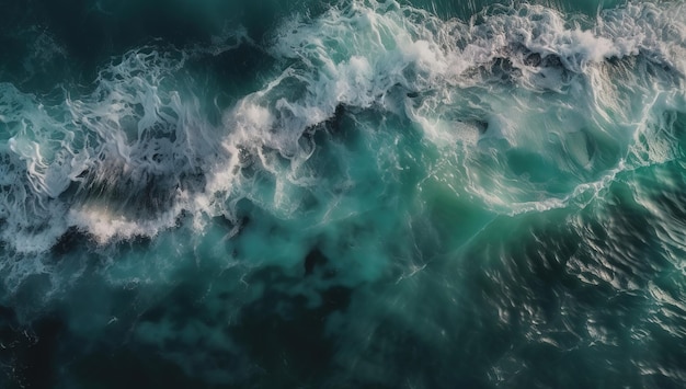 As ondas do mar veem o fundo abstrato da paisagem marítima