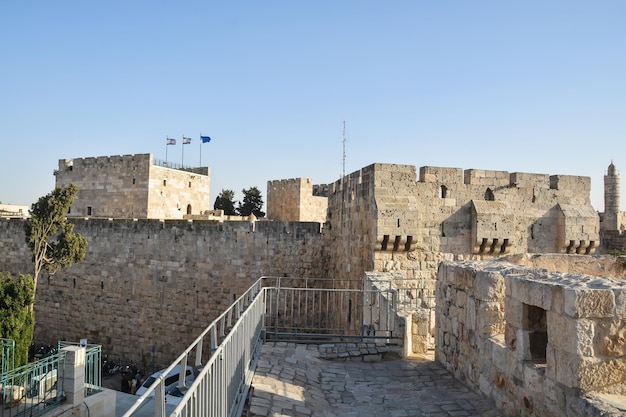 As paredes da cidade velha em jerusalém