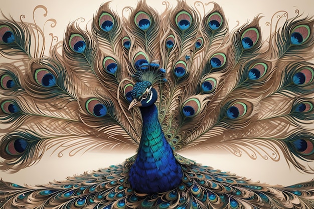 As penas de pavão mostram a beleza de intrincados padrões fractais