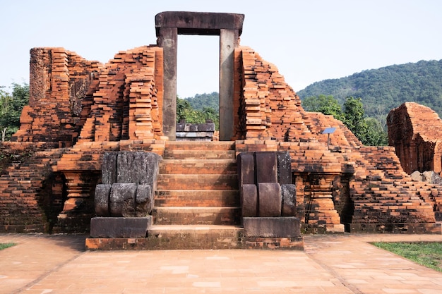 Foto as ruínas do templo de angkor