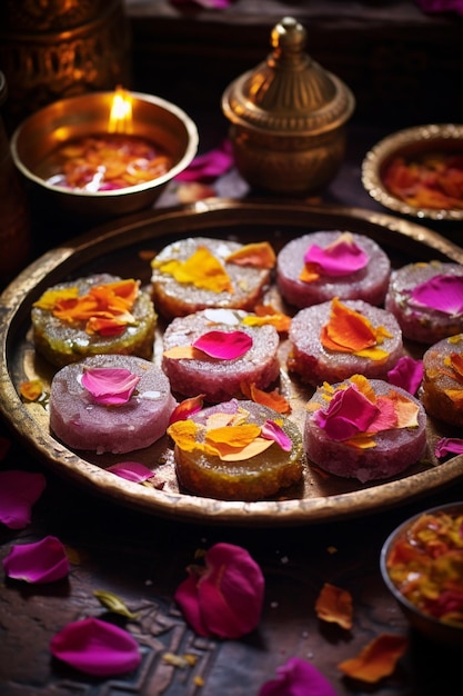 as texturas e detalhes dos doces tradicionais preparados para o Gudi Padwa