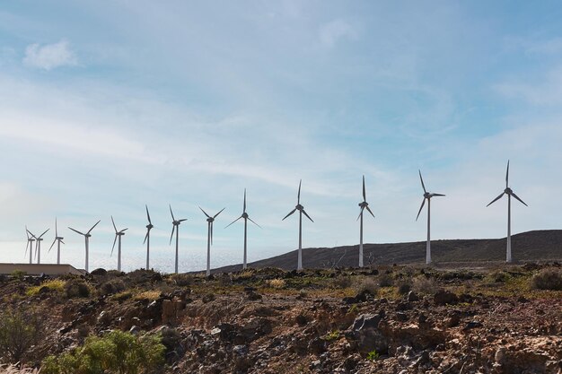 As turbinas eólicas são geradores de energia ecológica, energia eólica. Energia renovável