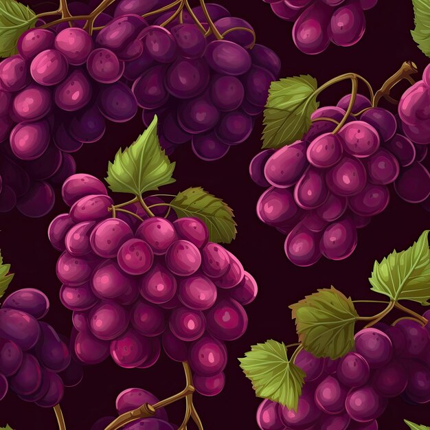 As uvas vermelhas como telhas sem costura