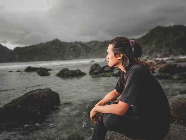 Foto Às vezes precisamos de correr. a praia é o melhor destino.