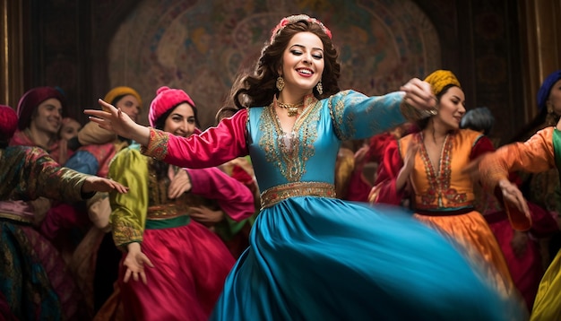 as vibrantes apresentações de dança em uma celebração de Nowruz
