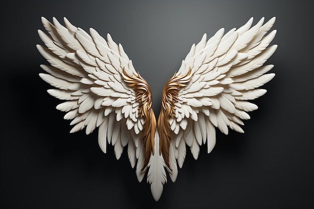 Foto asas de anjo minimalistas geradas por ia