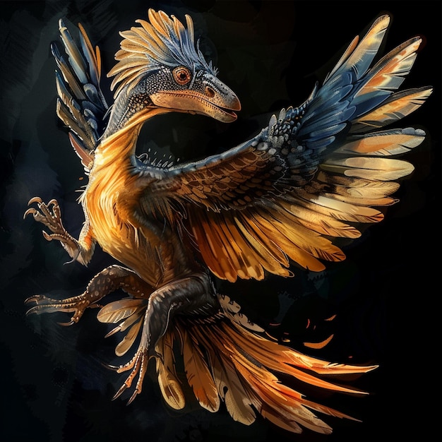 asas de aves de rapina arte digital raptor