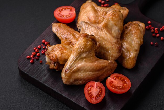 Asas de frango assadas com especiarias e ervas