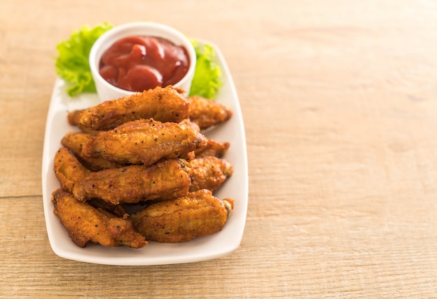 asas de frango fritas