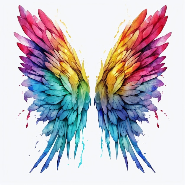 asas de orgulho asas de arco-íris