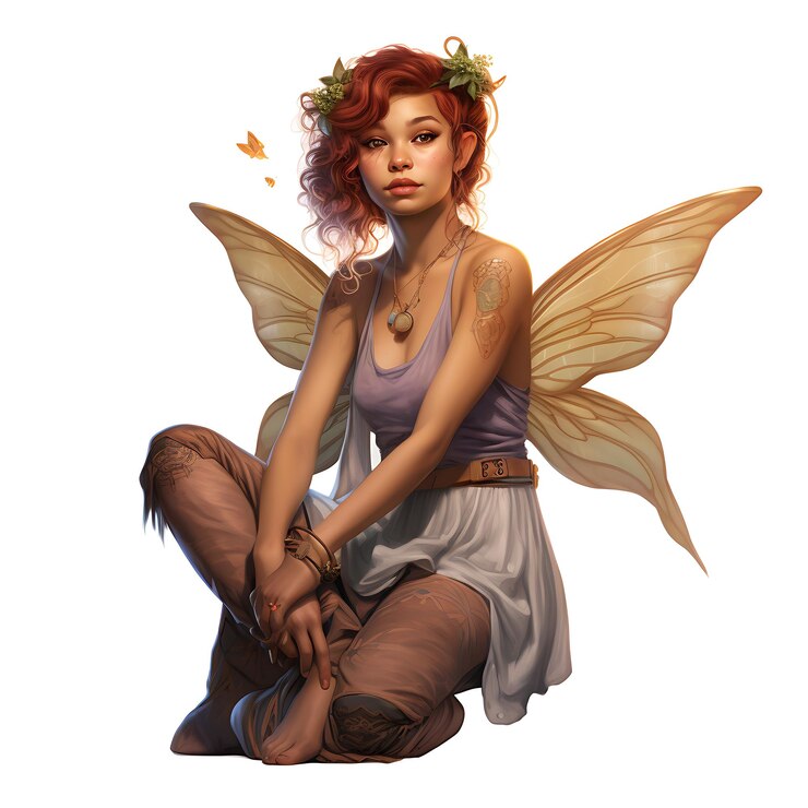 Foto asas encantadoras explorando a beleza de personagens alados realistas em um mundo de fantasia