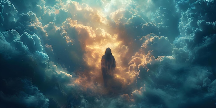 Foto la ascensión de jesucristo en la historia bíblica de la resurrección y el concepto de ascensión cristianismo resurrección de jesucristo historias bíblicas ascensión