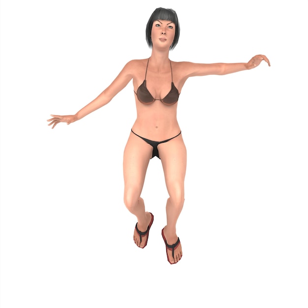 Asena personaje femenino modelado 3d