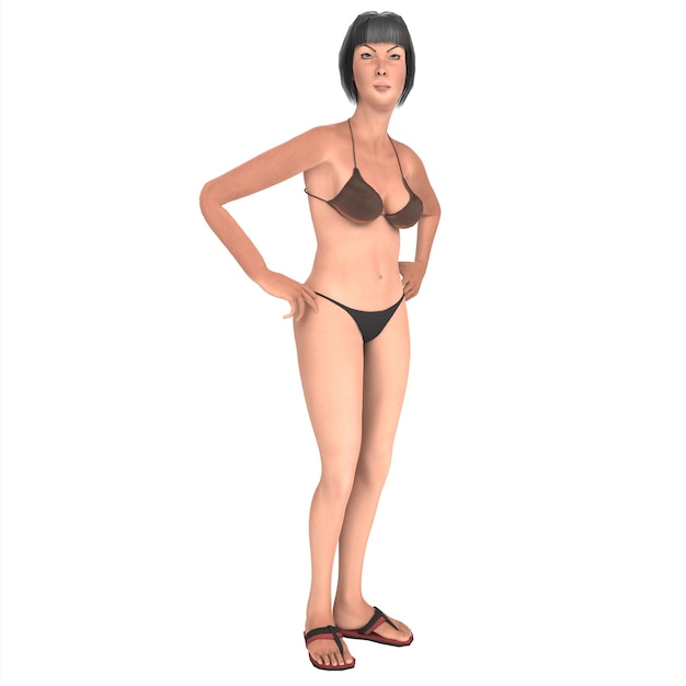 Asena personaje femenino modelado 3d