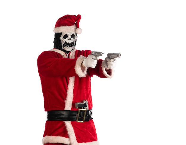 El asesino de Papá Noel con una pistola