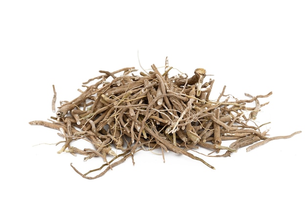 Ashwagandha o aswaganda o ginseng indio una medicina ayurveda y enfoque selectivo Foto Premium