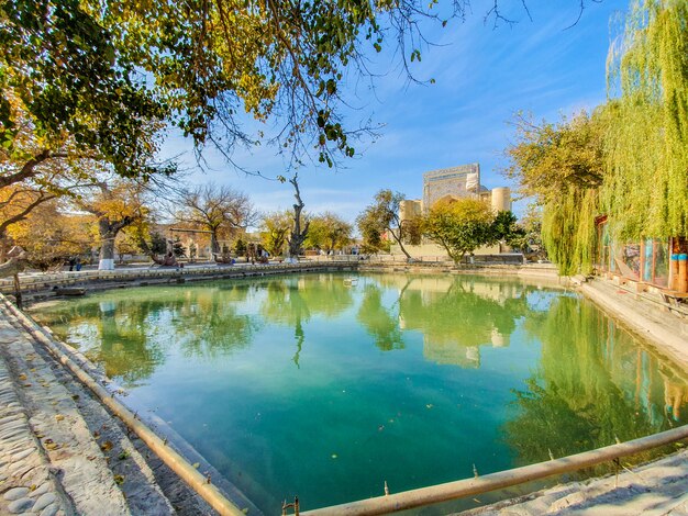 Ásia central. uzbequistão, bukhara city arquitetura antiga