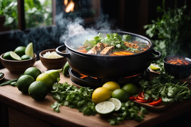 Asiatische Ramen-Nudeln der Vorderansicht auf Stäbchen auf dunklem Tisch angehoben