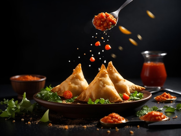 Asiatisches Essen Aloo Samosa