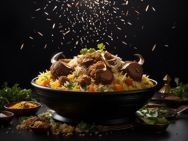 Asiatisches Essen Mutton Biryani