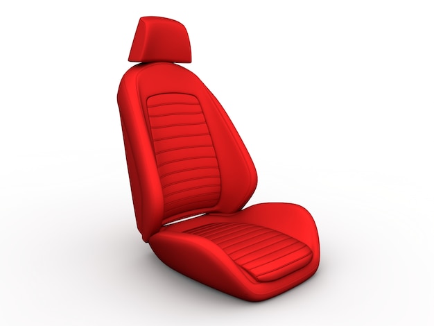 Foto asiento de carro rojo