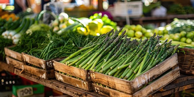 Aspargos biológicos no mercado