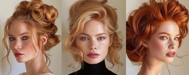 Foto un aspecto de cabello voluminoso con papel tapiz de raíces molestadas