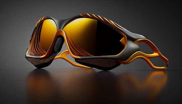 Aspecto deportivo Render 3D de gafas de sol atléticas IA generativa