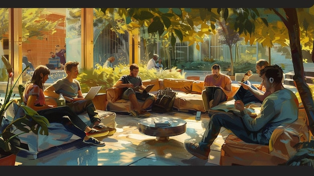aspectos de rejuvenecimiento y productividad de la socialización entre los estudios