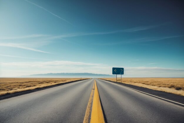 Asphaltstraße und Himmel