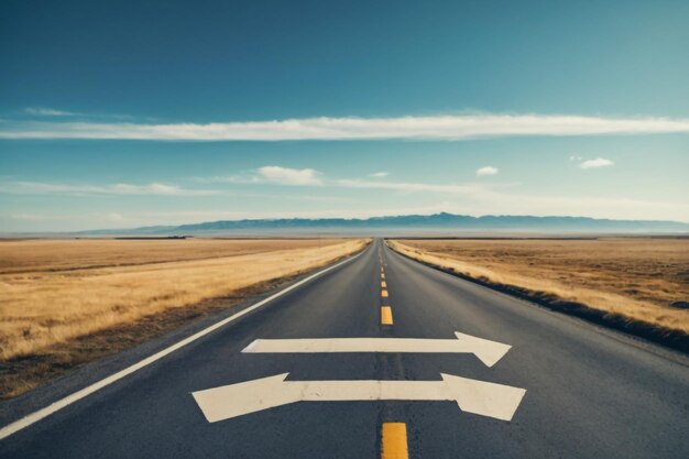 Foto asphaltstraße und himmel