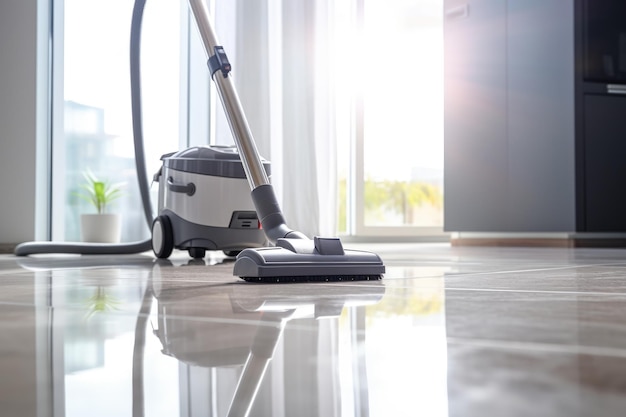 aspirador limpa o conceito de limpeza da casa do chão