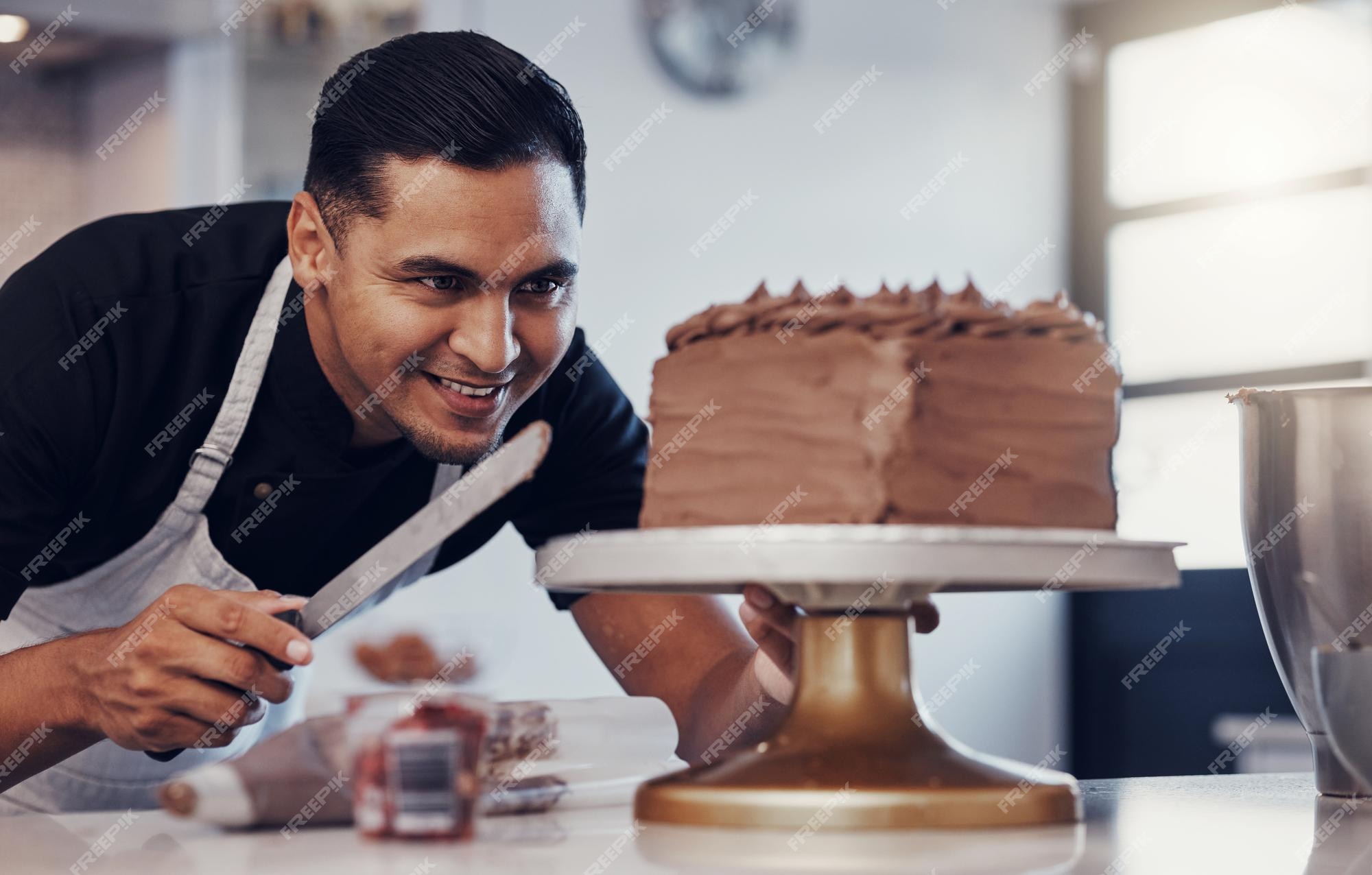 Confeite simples. Porém, ELEGANTE! (Bolo Masculino) 